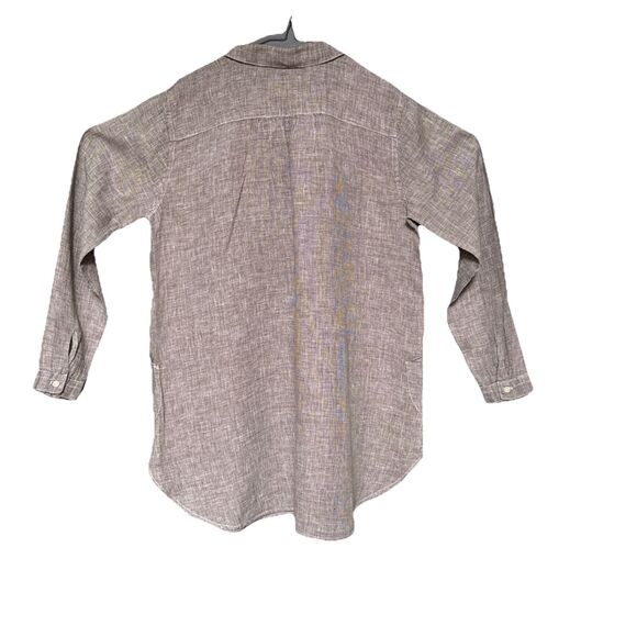 CP Shades Size M Teton Tunic Linen Brown White V-Neck Pockets $242 USA Made - Picture 13 of 14